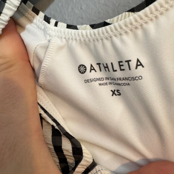 ATHLETA seersucker v neck one piece swimsuit size XS - Picture 4 of 7